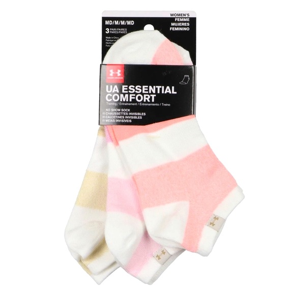 NWT UNDER ARMOUR 3 Pairs UA Essential Comfort Training No Show Socks 7-10.5 - Picture 5 of 9